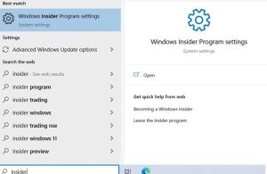 Windows11 التراجع عن إعدادات برنامج Windows10 Insider