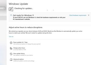 Windows11 التراجع عن Windows10 Pc للتحقق من وجود تحديثات